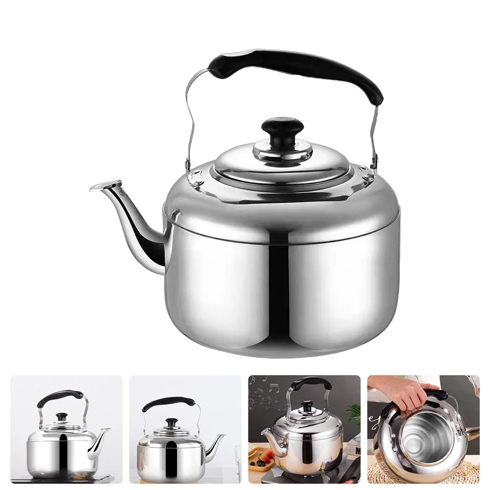 

Stainless Steel Whistle Pot Kitchen Whistling Tea Kettle Water Home Heating Teakettles Thicken Household Metal Coffee