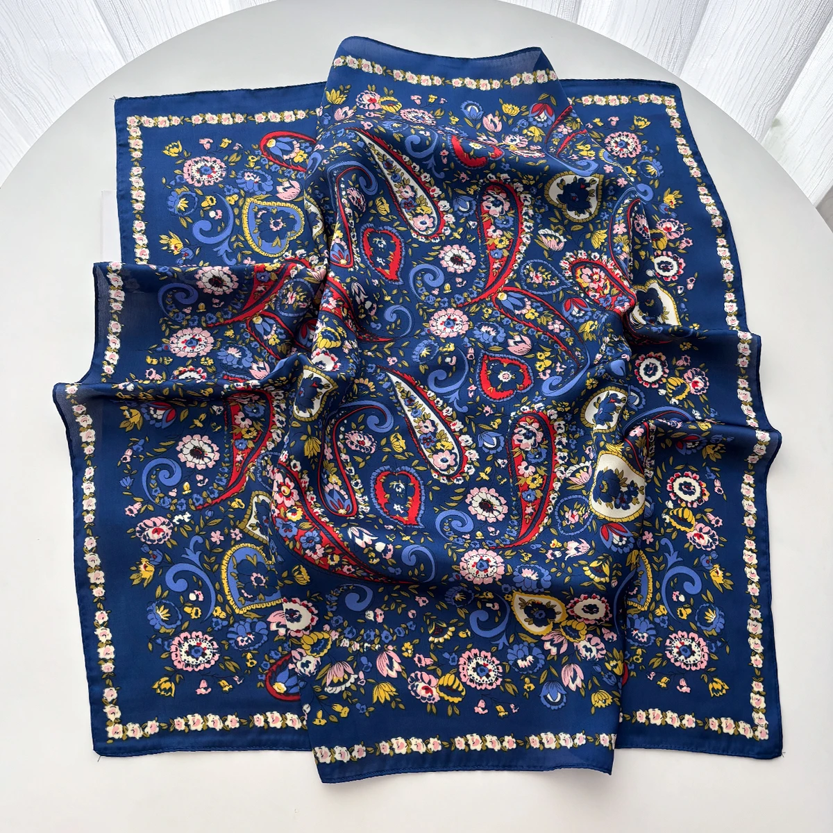 Syal Sutra Imitasi Syal Perseg - Silk Scarf Square ulasan dan harga