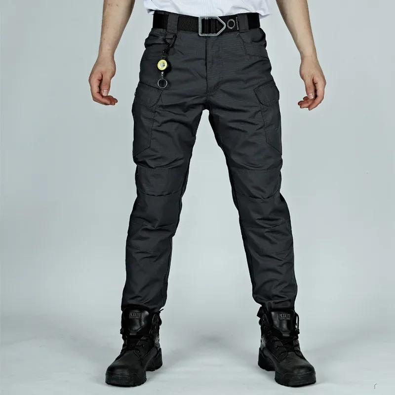 Tactical pants spring and autumn men's camouflage pants overalls autumn outdoor multi-bag pants wear-resistant IX7 military fan