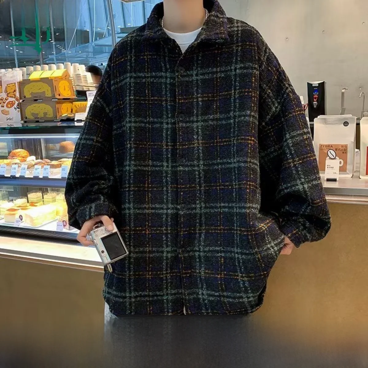 

Женское шерстяное клетчатое пальто в стиле ретро Hong Kong Sle Thiened, осенне-зимнее модное повседневное износостойкое пальто Aving