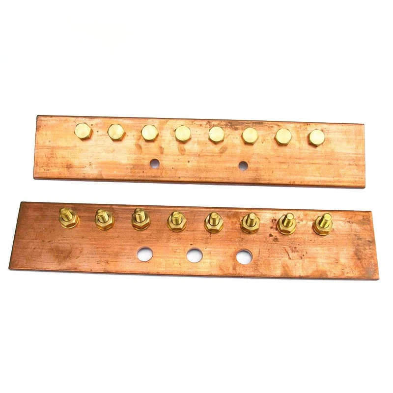 Electroplated tin-platedbar grounded copper bus room, copper bar, conductive  bar for distribution cabinets