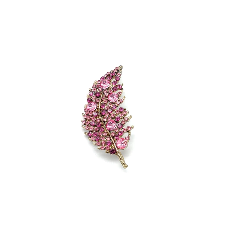 PD BROOCH 2023 Spring Autumn Warm Clothing Accessories Leaf 6 Color High-end Full Zircon Brooch Brooches for Women Jewelry Gifts