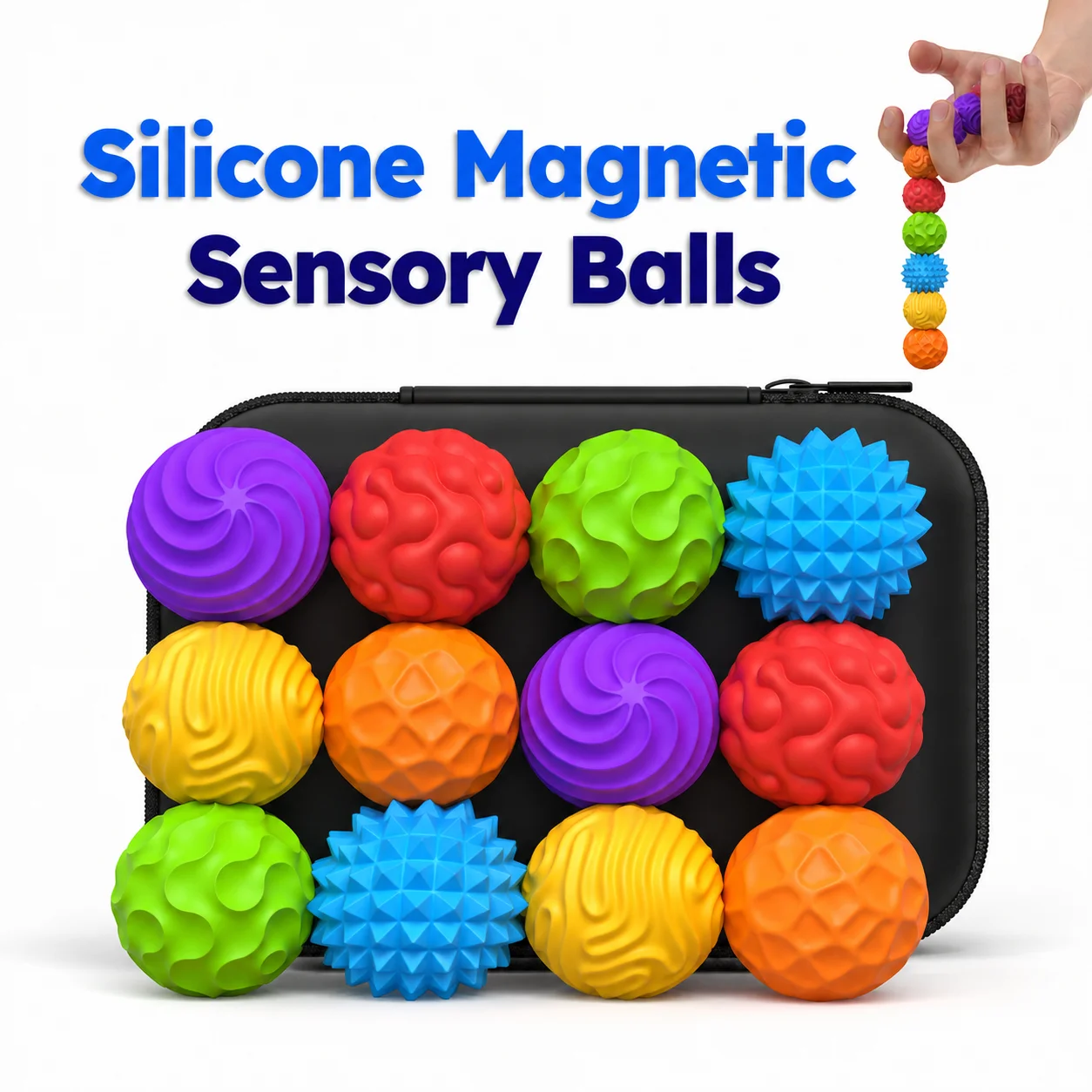 4/6/8/12 Magnetic Balls EDC Relief Toys Fidgeting Antistress Anxiety Sensory Toy Magnet Balls For Adult Kids Autism ADHD