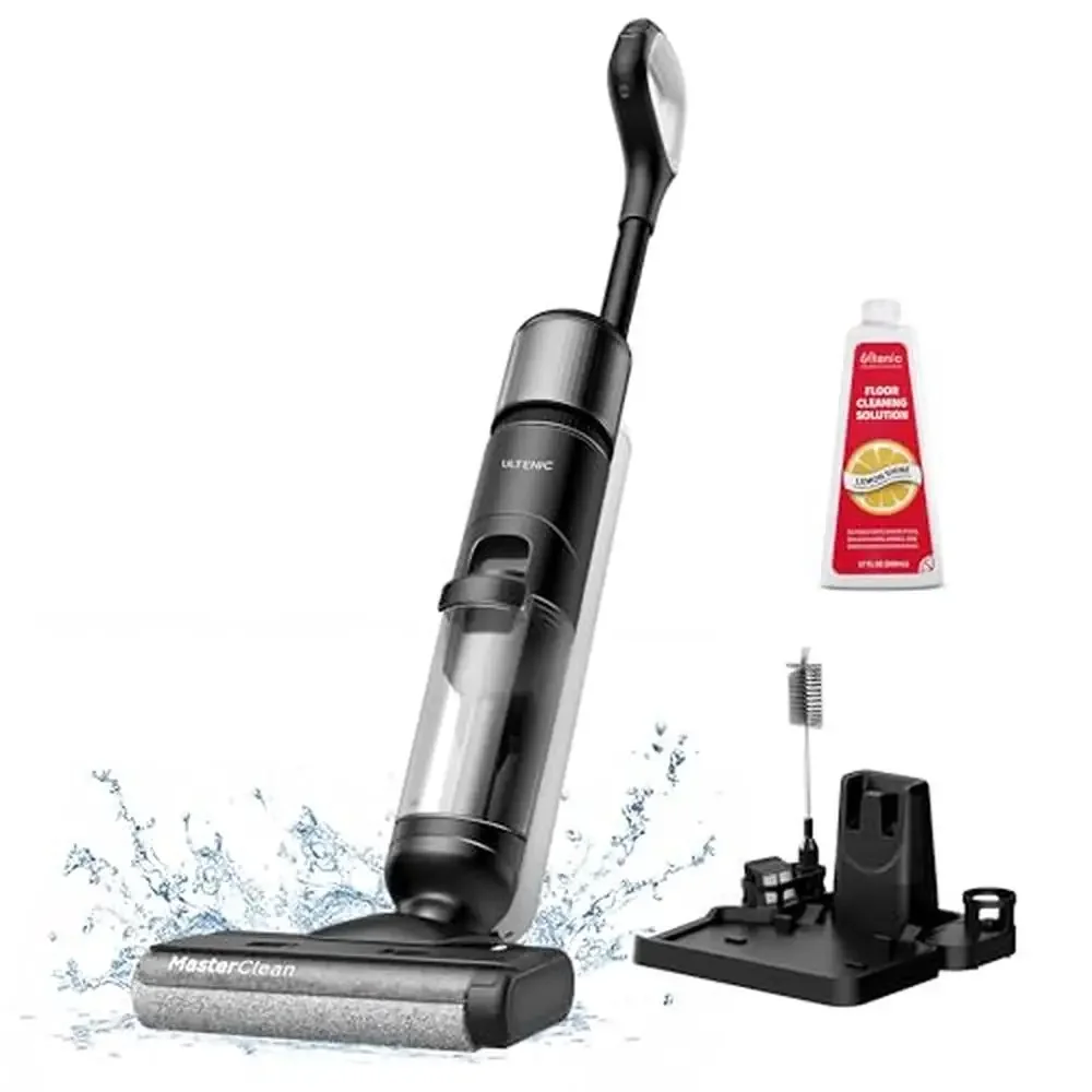 Cordless Wet Dry Vacuum Mop Combo with Smart Mess Detection 50-Minute Long Runtime LCD Display Lightweight Self-Propelled Dual