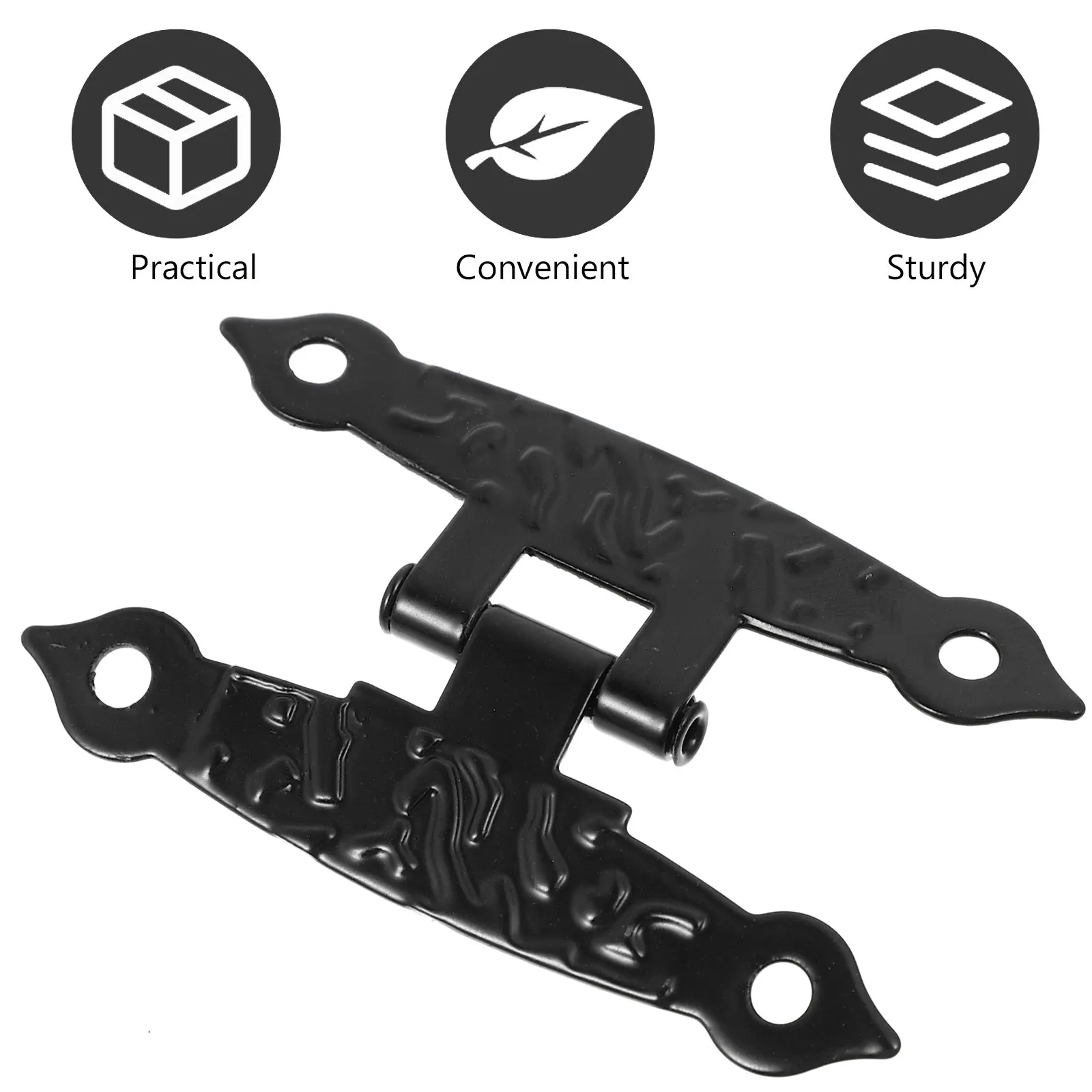 

10 Pcs Wooden Box Hinge DIY Hinges for Attractive Vintage Iron Sturdy Easy Installation