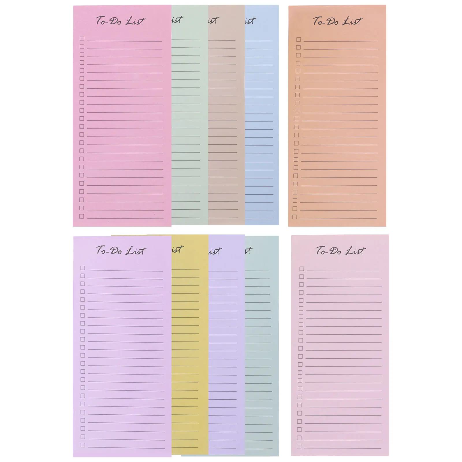 

10pcs Macaron 50Pages Reusable Adhesive Ten Colors Lined Notepads Teacher Planner Academic Notebooks