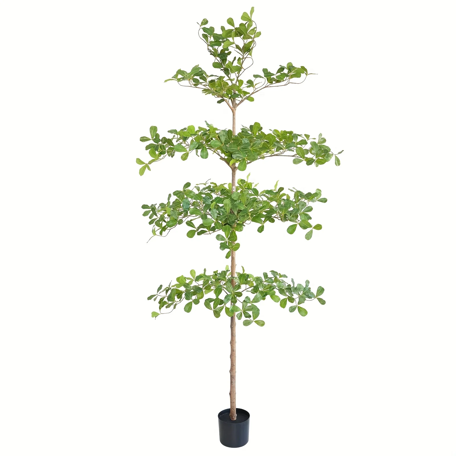 

7-Foot Tall Artificial Olive Topiary Tree in a Stylish Planter, High-Quality Fake Plants Featuring a Long Trunk And Leaves
