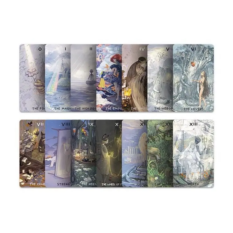 بطاقات الموسمية البعيدة الجميلة 80 قطعة من بطاقات أوراكل التارو أداة العرافة الساحرة الحديثة علم التنجيم لعبة لوحة الحفلات السحرية