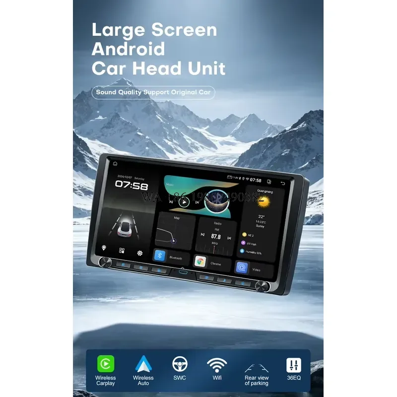 wmwmnu for Nunoo 10 Inch Universal Double Knob Carplay Android Auto Multimedia DVD Player 2Din Headunit DSP MirrorLink