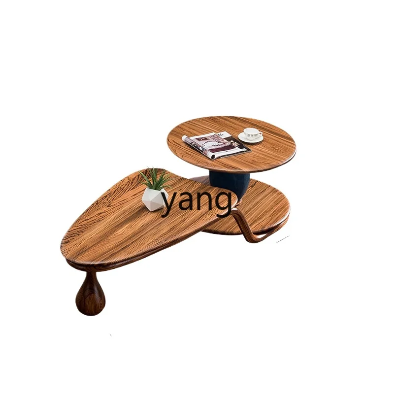 

LMM Modern New Chinese Style Zebra Ugyen Wooden Tea Table Solid Wood Household Special-Shaped Major Combination Tea Table