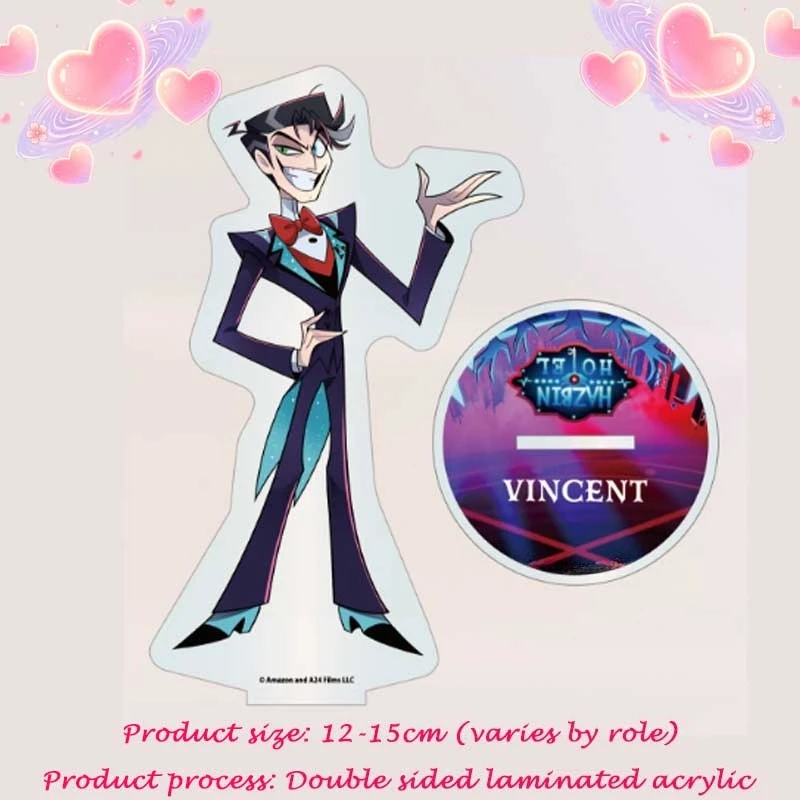 Vox Balck Balloon Market Ver. Suporte de Acrílico para Recriação de Figuras: Placa de Acrílico Colecionável do Alastor e Sir Pentious - Brinquedos e Ornamentos