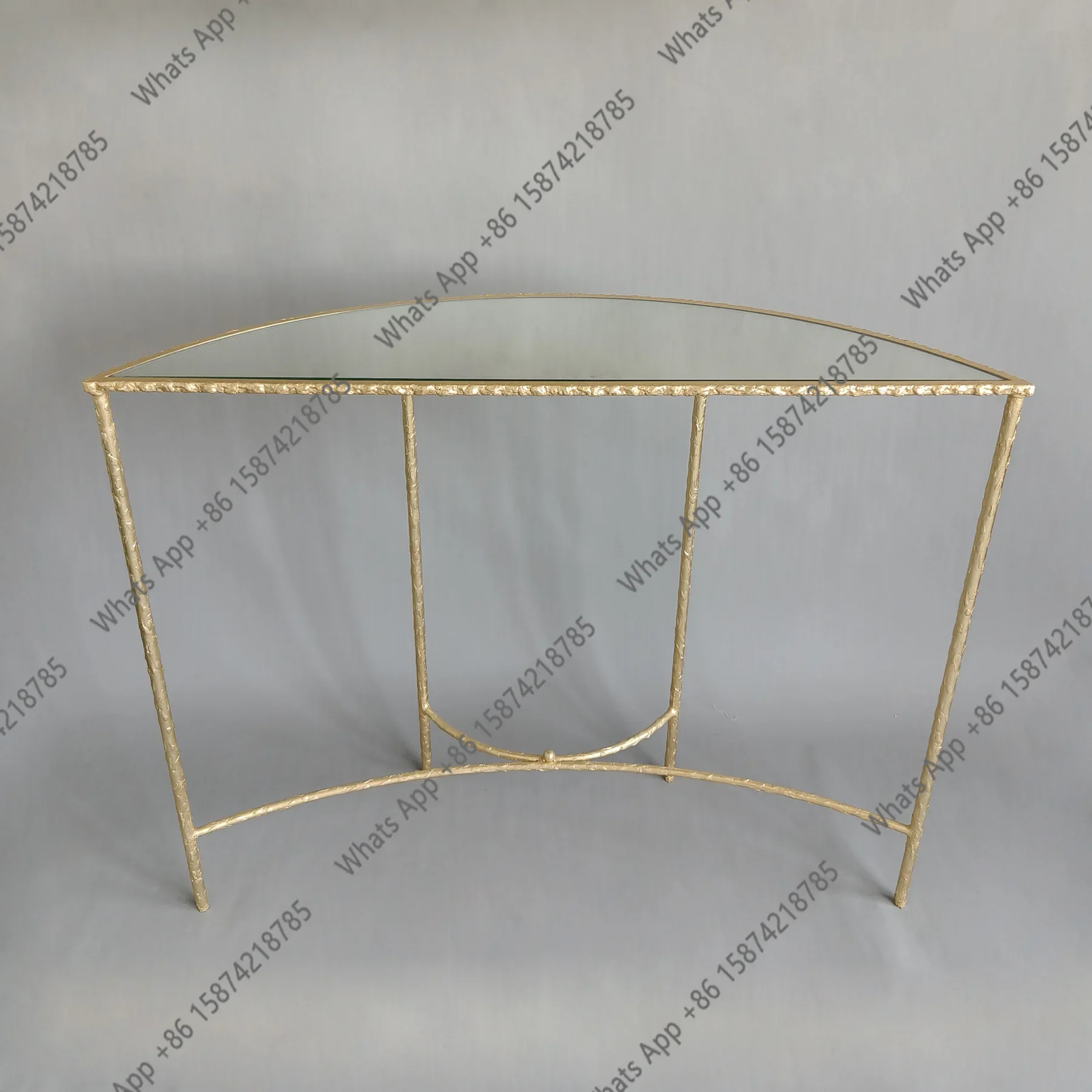40X American Light Luxury Retro Wrought Iron Entrance Table Villa Hotel Homestay Model Room Wrought Iron Forging Living Room