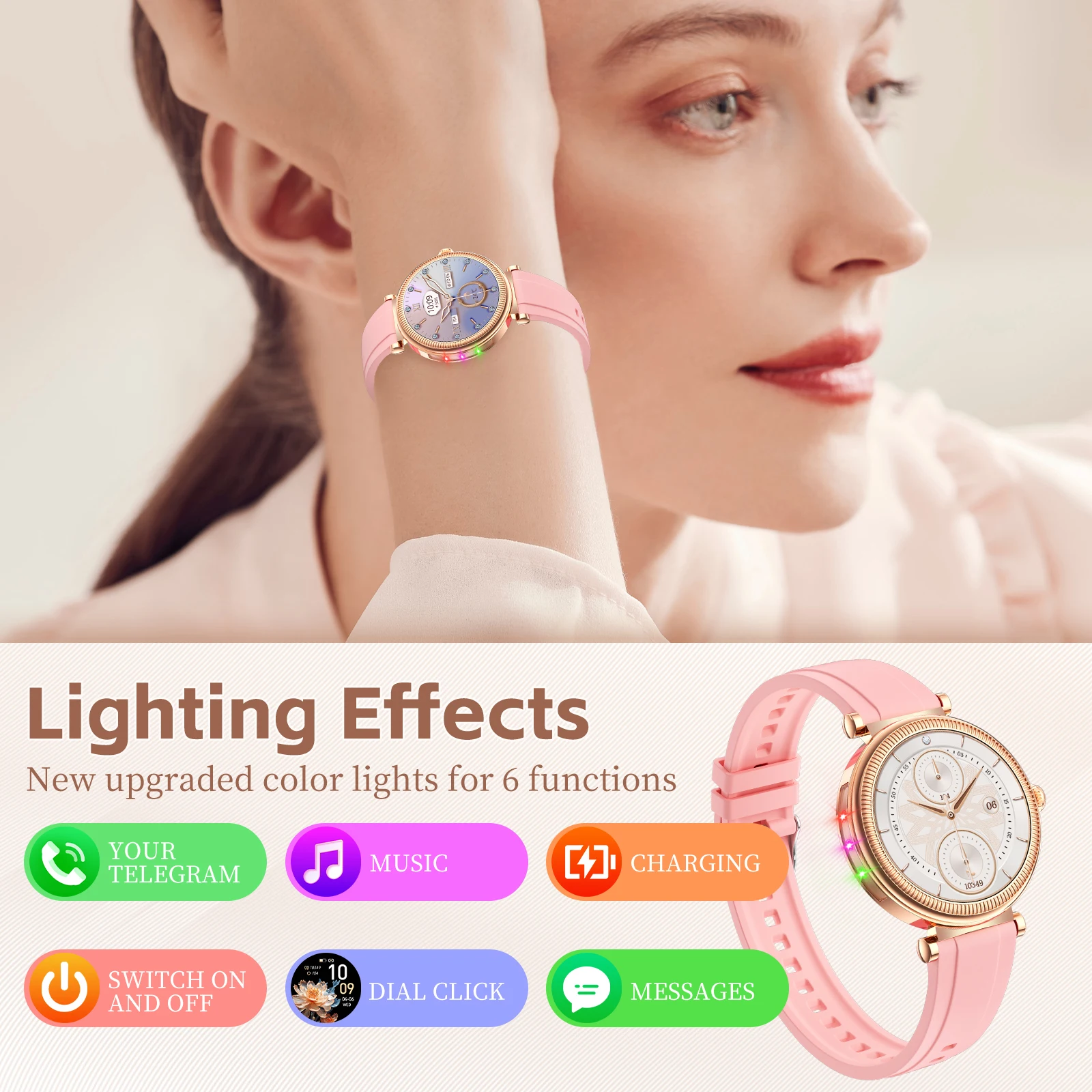 Smartwatch Für Damen Mit Telefonfunktion Und Fitness-tracker_voghion.com