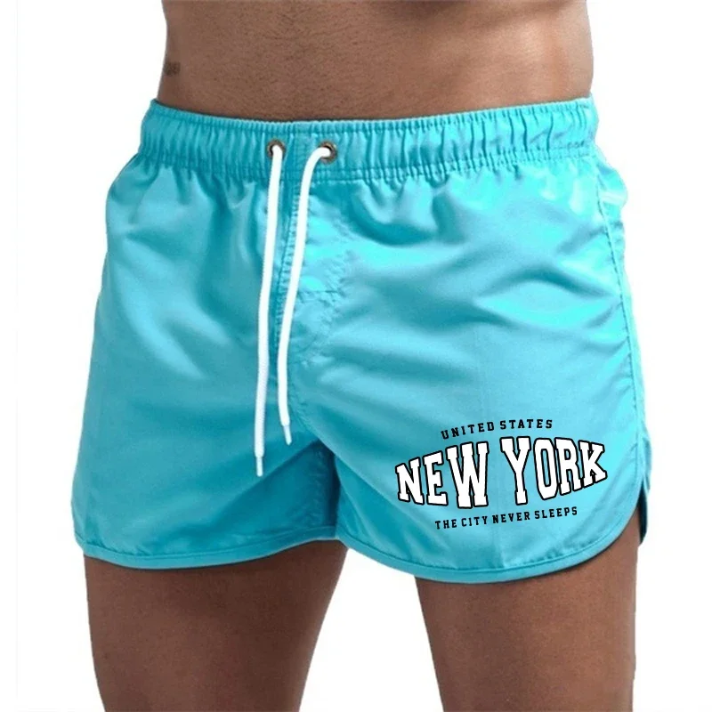 

Casual Ventilate Drawstring Fashion Daily Swimming Men's Shorts 2026 Beach Trunks Summer Swim Gym Pants Quick Drying Homme Surf