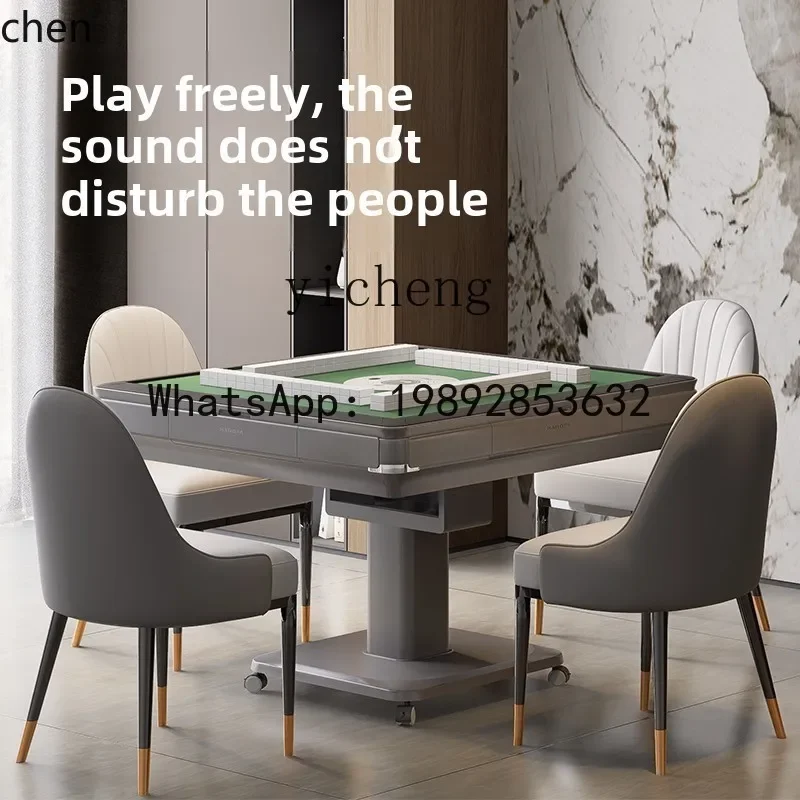O15- folding mahjong machine automatic household ultra-quiet  dining table dual-purpose heating four-port machine roller coaster