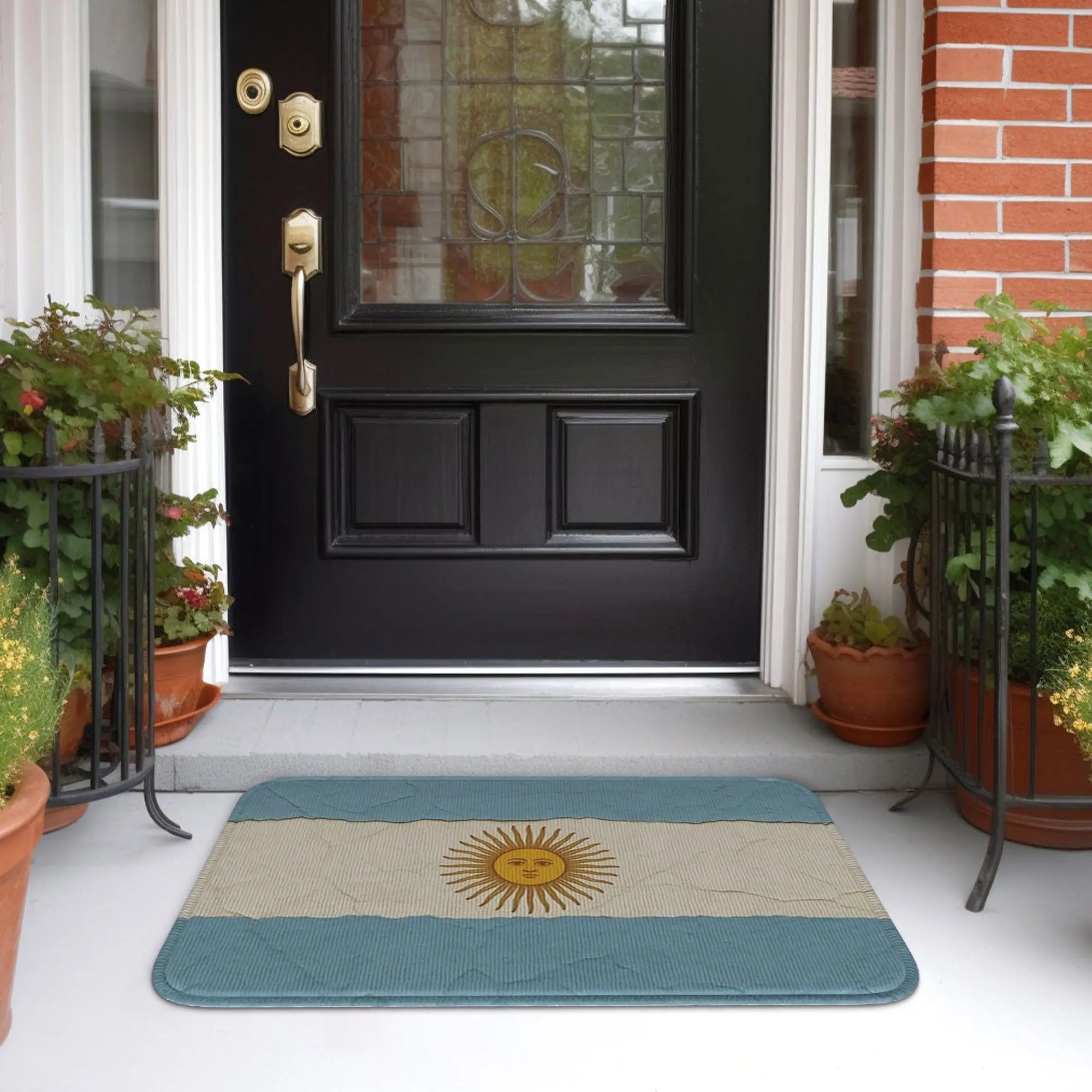 Argentina Argentinian National Flag Doormat Water oil proof Carpet Rug Kitchen Entrance Home Floor Mat for Balcony Footpad Mats
