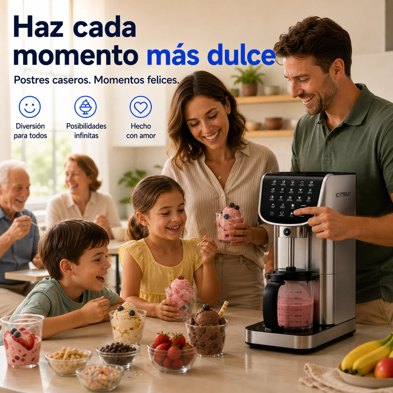 Eiscreme- und Slushie-Maschine 1,5 l – Cremige Desserts zuhause