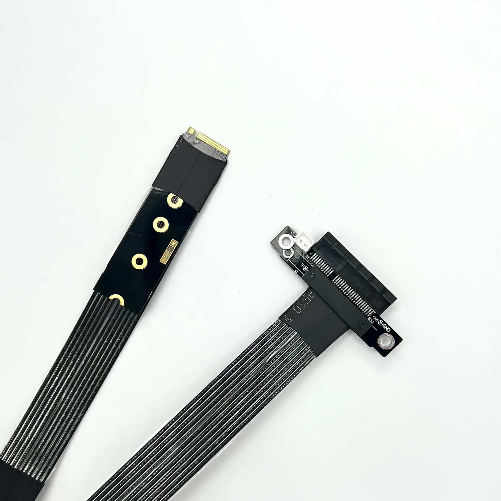 ADT-Link M.2 NVMe to PCI Express 5.0 x4 Удлинительный кабель Высокоскоростной GEN5 PCIe 5.0 4X to M.2 NVMe 2242 2280 SSD посеребренный провод