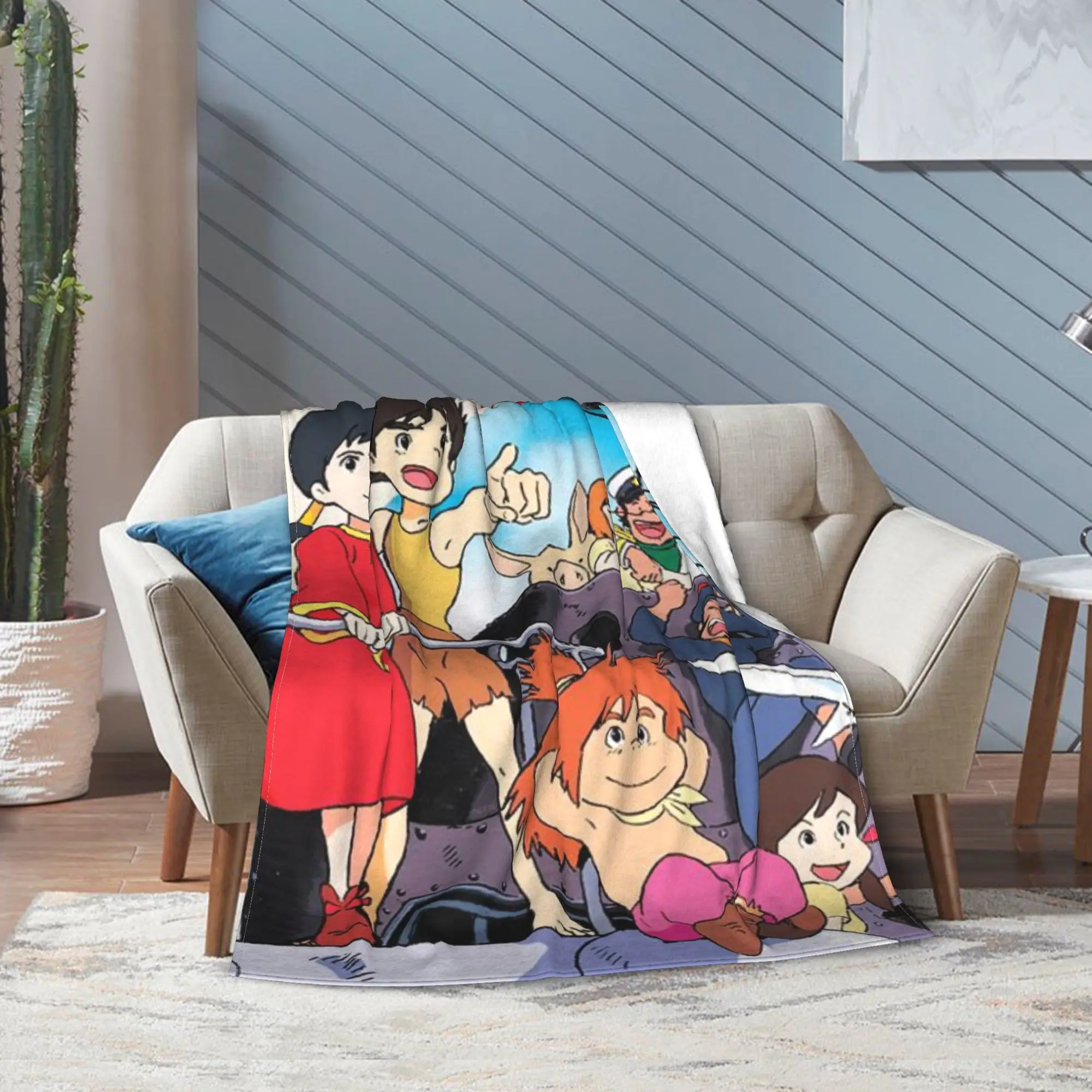 كونان المستقبل أنيمي اكسسوارات بطانية سوبر لينة دافئ رمي البطانيات للأريكة 50x60 بوصة متعددة الحجم الفراش يلقي