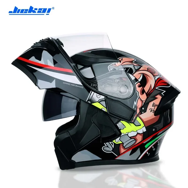 JIEKAI JK902 Flip Up Motorcycle Helmet,double Lens Motorbike MOTO