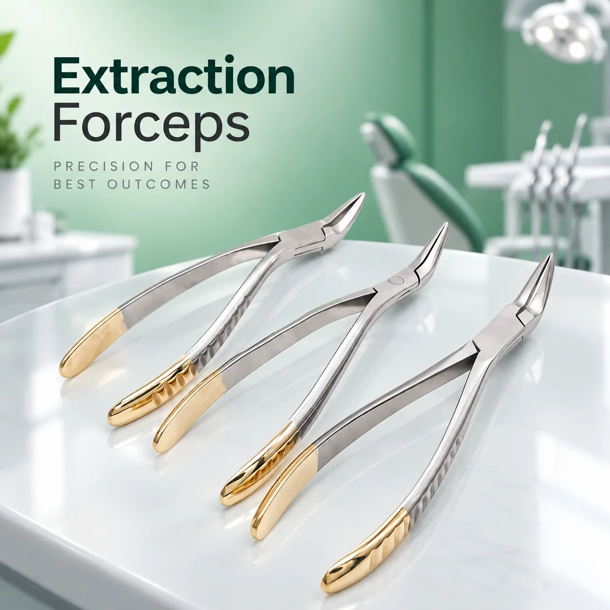 Stainless Steel Dental Forceps 3 Types for Upper Lower Universal Jaw Primary Teeth Residual Root Extraction