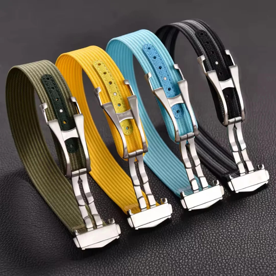 

20 22mm Nylon Strap for Omega X Swatch MoonSwatch 20mm Waterproof Folding Buckle Watch Band Bracelet for Seamaster 300 for Seiko