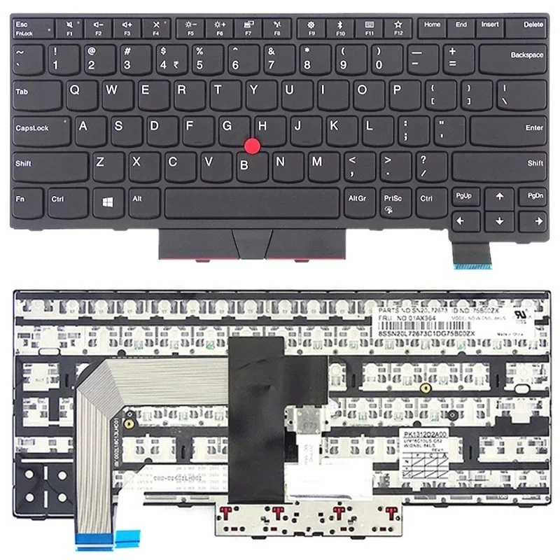 S  US Version Keyboard for Lenovo Thinkpad T470 T480 A475 A485 01HX459 01AX364