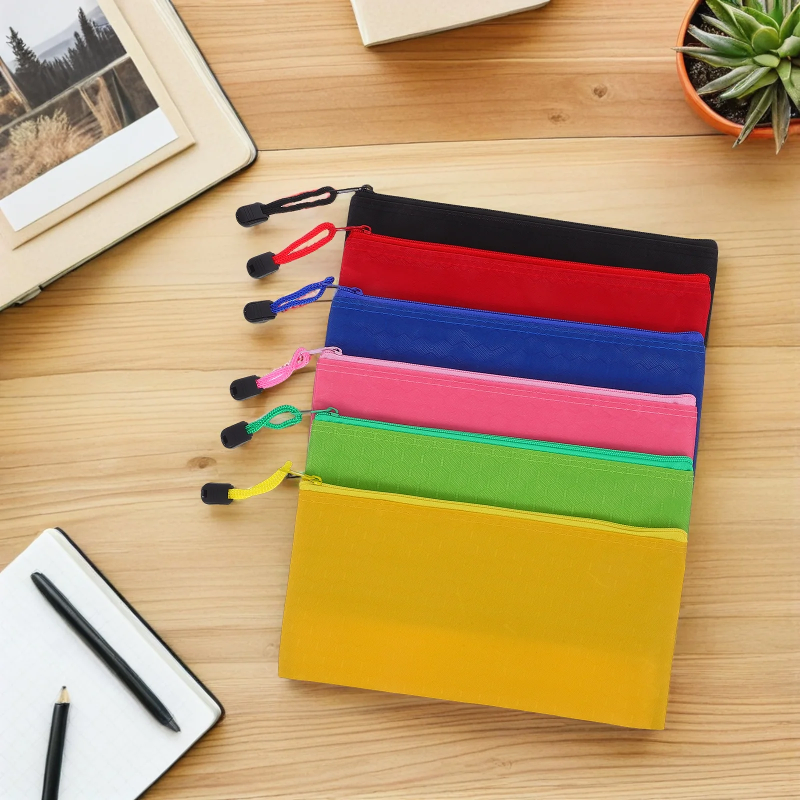 

12Pcs Waterproof Oxford Pencil Pouch Soccer Pattern Zippered Organizer for School Stationery Makeup Travel Zipper Pencil Pouch