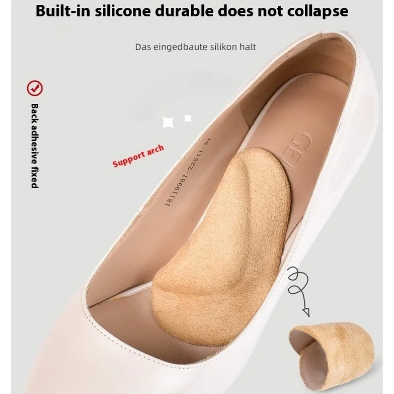ผู้หญิงเจลรองเท้าส้นสูง Insoles Arch Support Anti-Fatigue Forefoot Cushion Shock Absorption Non-SLIP Foot Pads นุ่มใส่รองเท้าใหม่