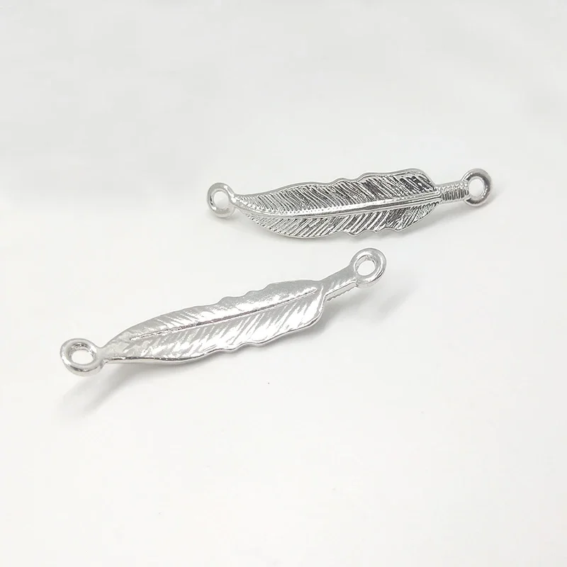 موضة 43*9 مللي متر 5 قطعة/حقيبة سبائك الزنك ريشة مسامية موصل Charms رابط ل عقد دي اي واي القرط مجوهرات اكسسوارات