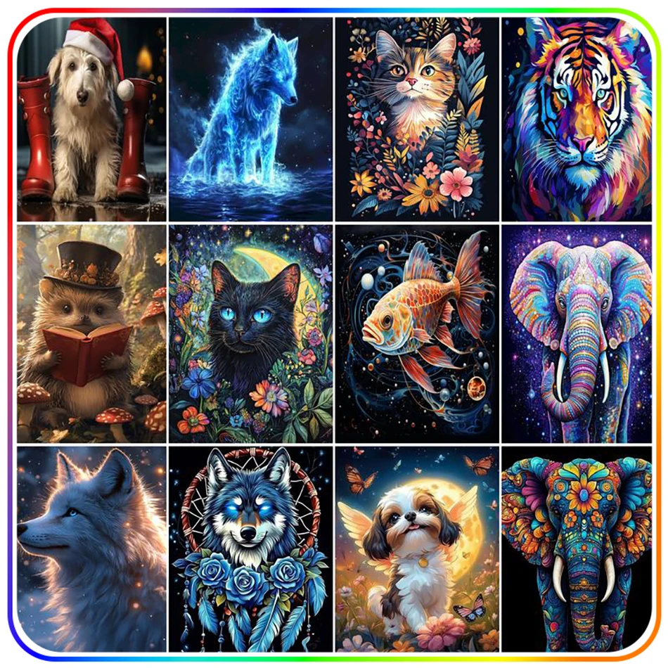 

SDOYUNO Diamond Painting Diamond Mosaic Paintings Kits Arts Crafts Diamond Mosaic Animals 5D Diamond Pictures Diy Set Wall Decor