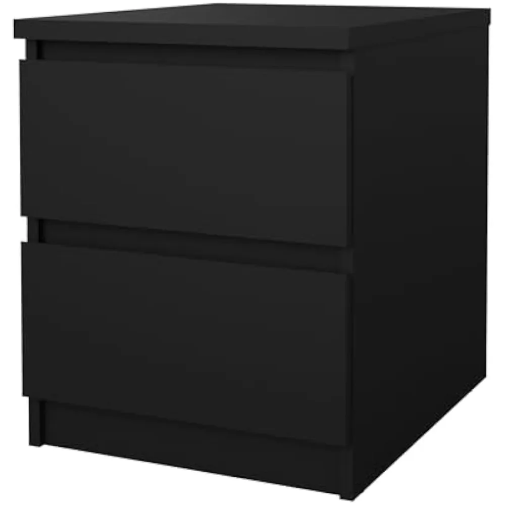

2 Drawer Bedroom Nightstand Nighstand, Black