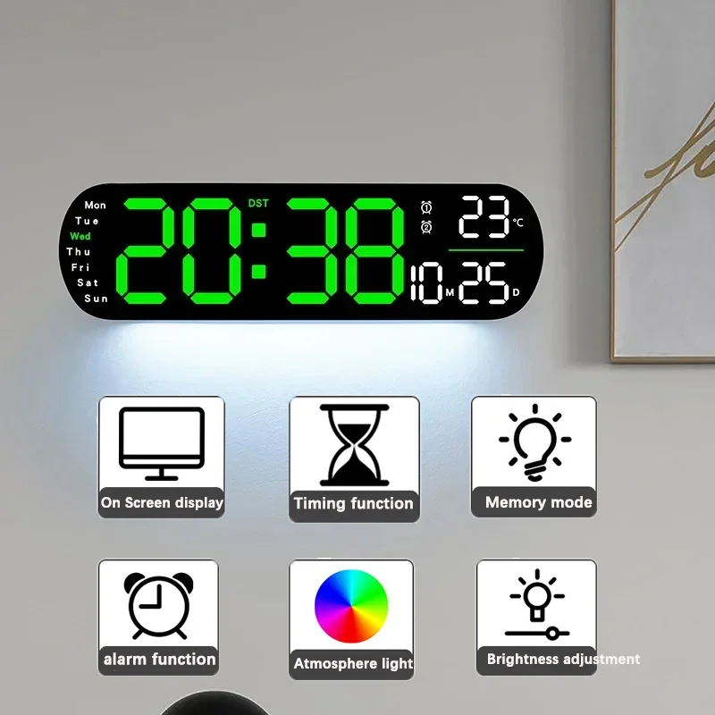 Large LED Digital Wall Clock 3