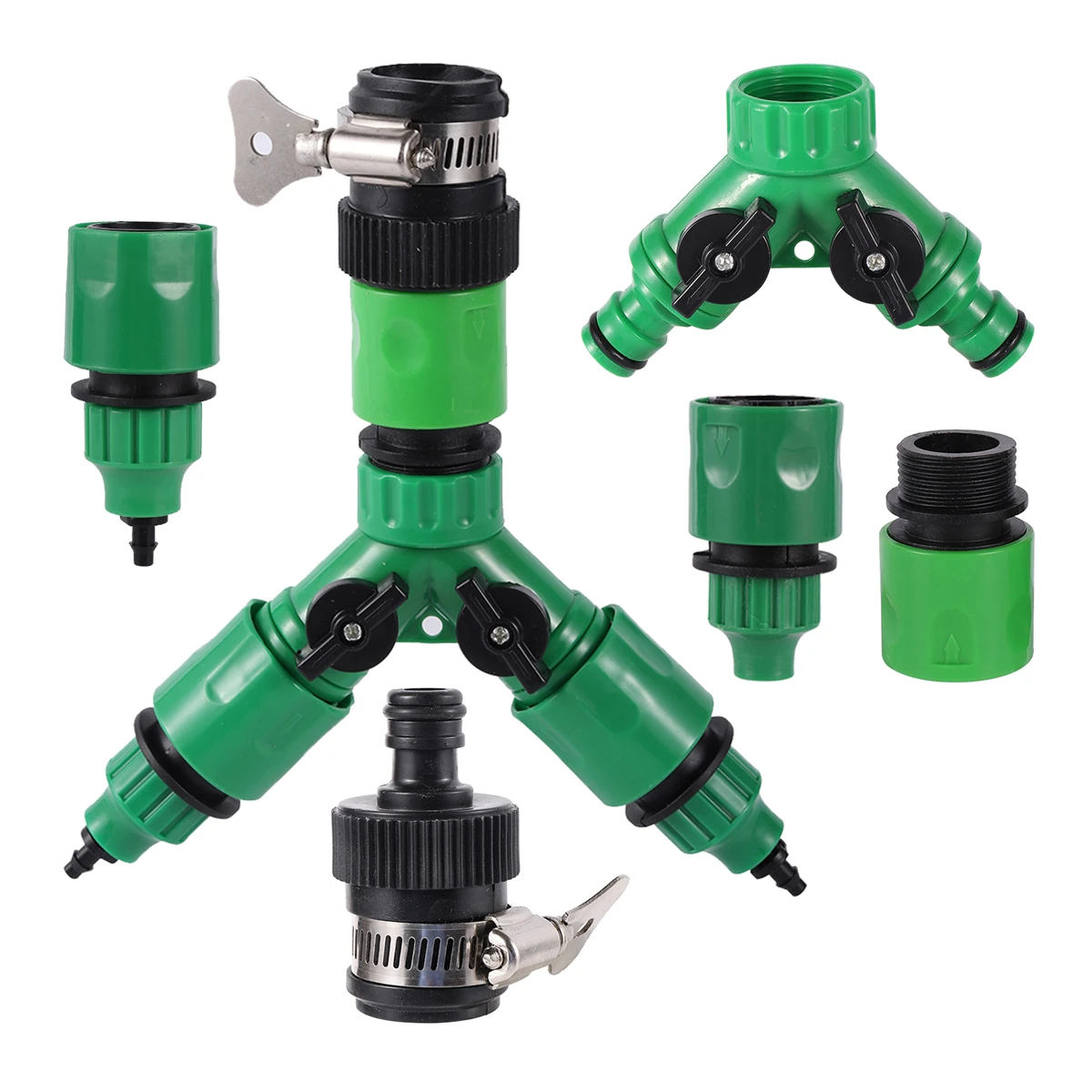 

Y-Shape Conversion Joint Water Splitter Valve 3-Way Nipple Multi-Functional Quick-Connect Diverter With Switch Water Outlet Tool