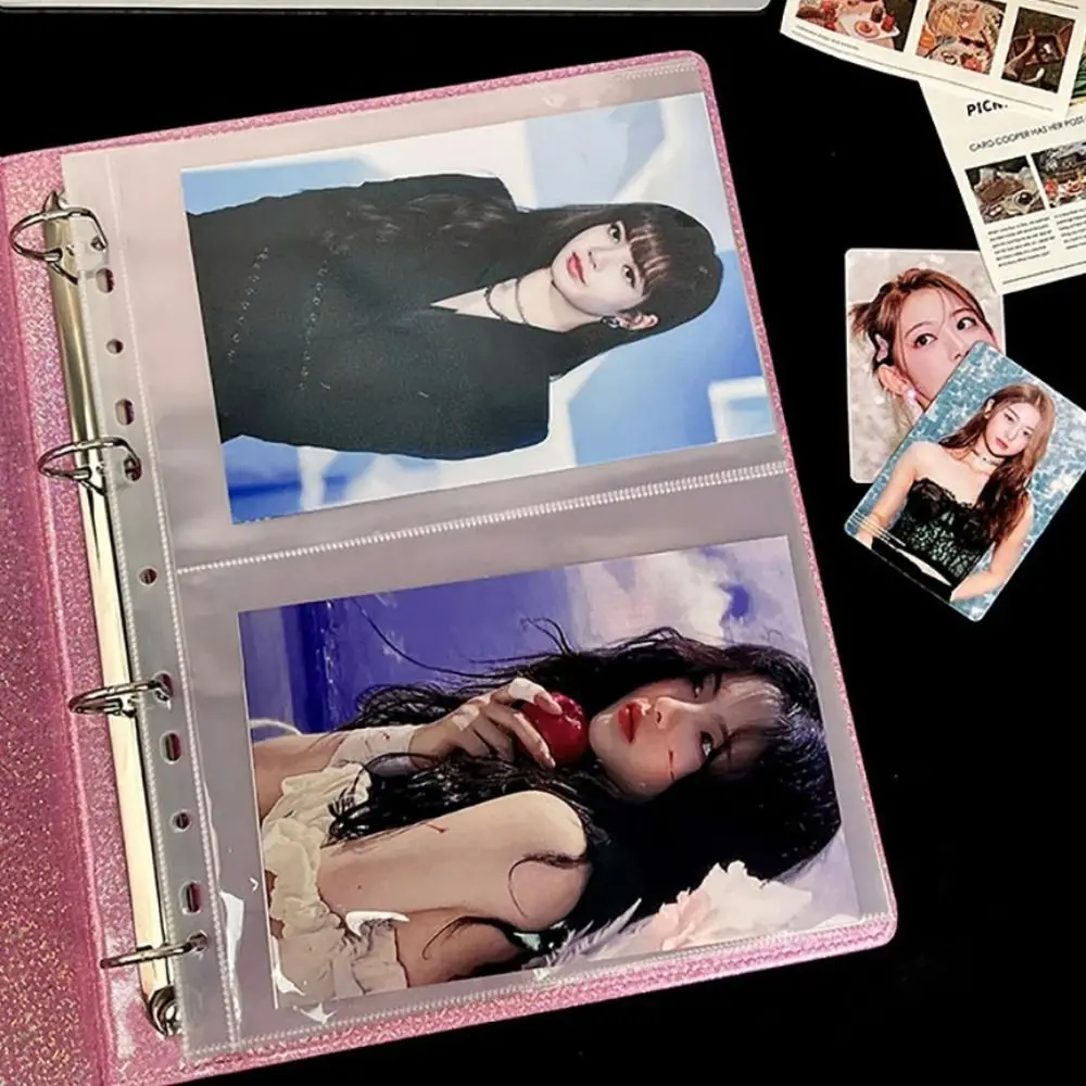 Binder Refill Clear Photo Album Pages A4 Multi-Pockets Photocards Sleeves 11-Hole Binder Pages