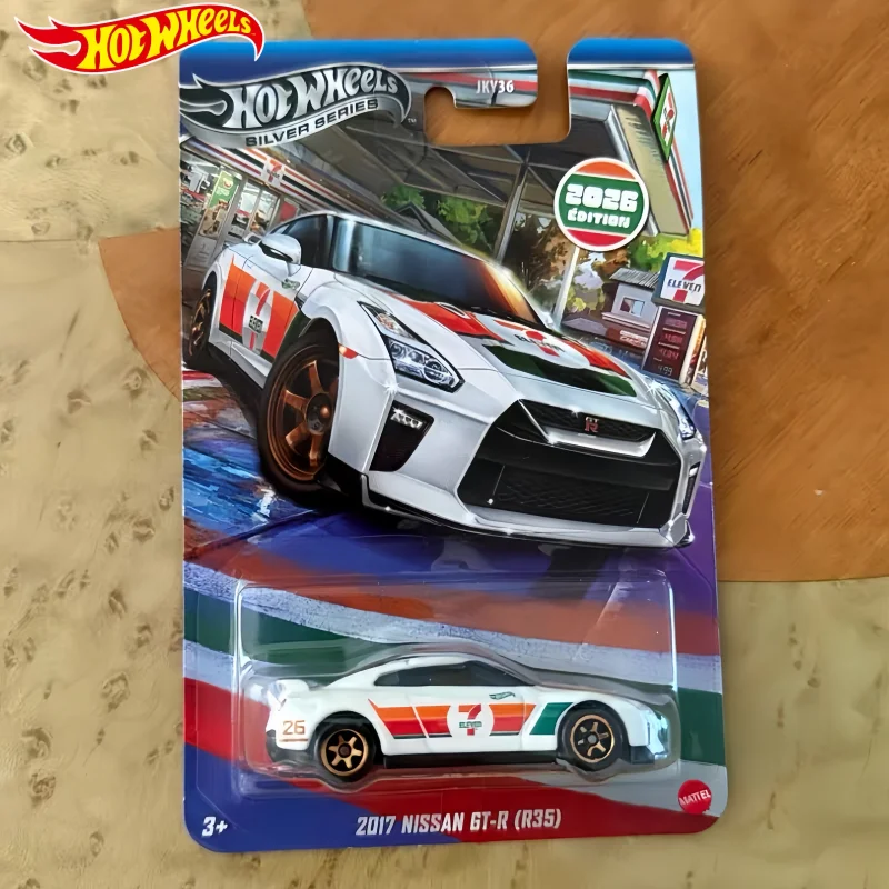 Hot Wheels 1:64 2017 Nissan GT-R R35 7-Eleven Co-branded Diecast Car Model 7-ELEVEN Limited Edition Blister Pack Gifts In Stock