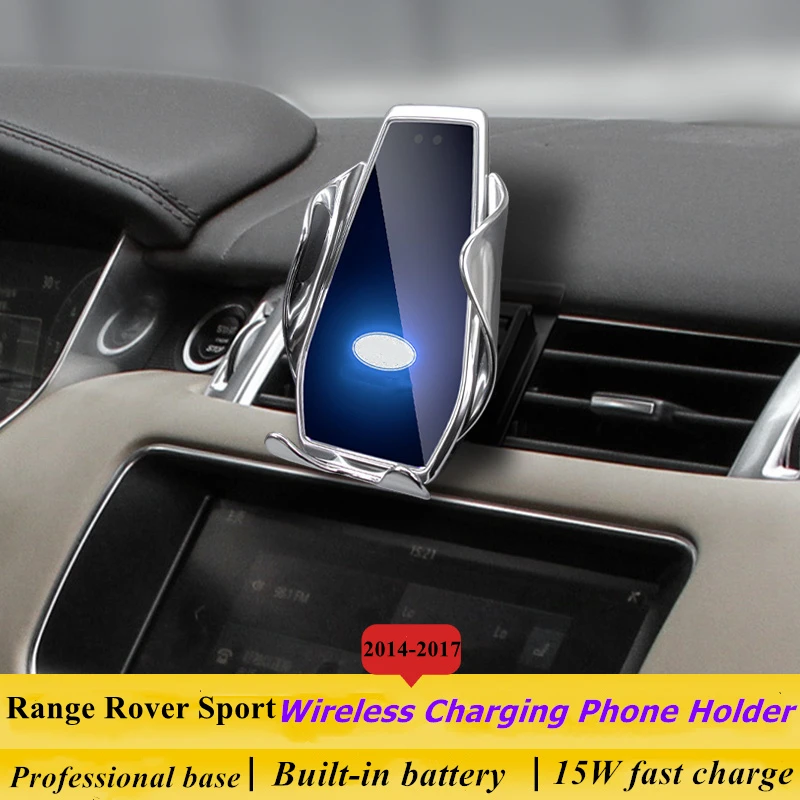 

Dedicated for Land Rover Range Rover Sport 2014-2017 Car Phone Holder 15W Qi Wireless Charger for iPhone Xiaomi Samsung Huawei