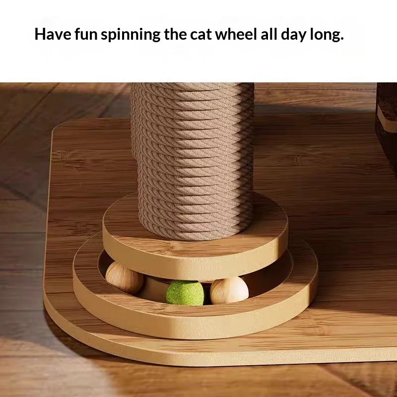 Árbol rascador multinivel para gatos con cueva de fieltro y sisal - imagen 5