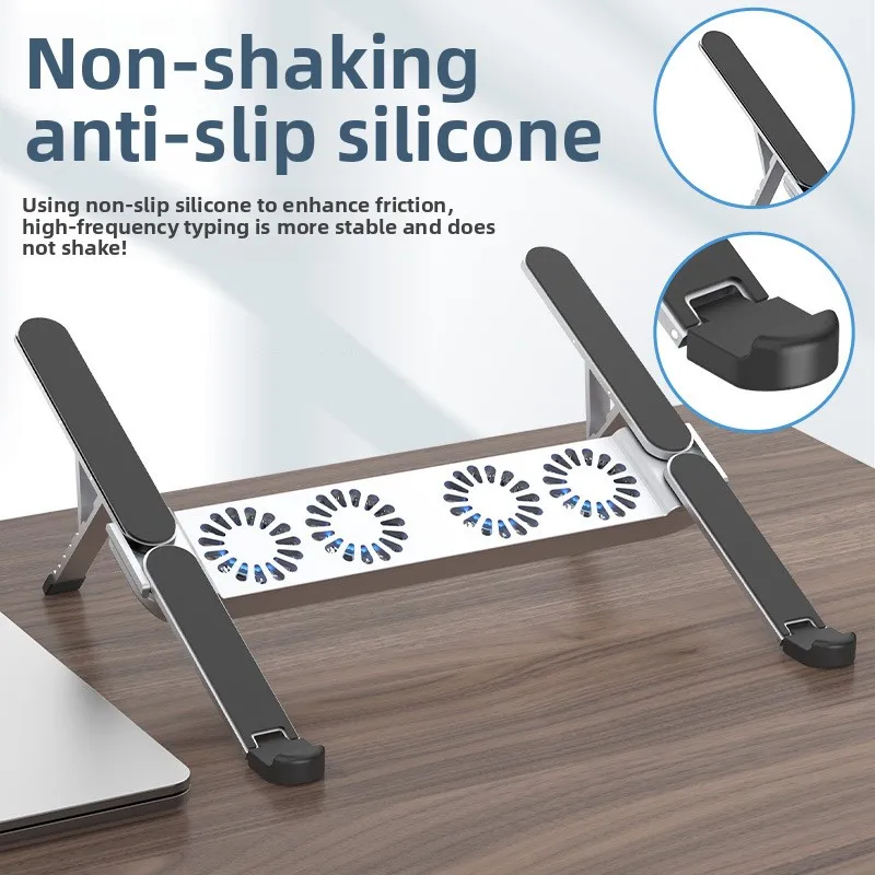 Aluminum Alloy Folding Bracket, Flat Desktop Lift To Increase Heat Dissipation, Laptop Bracket Portable