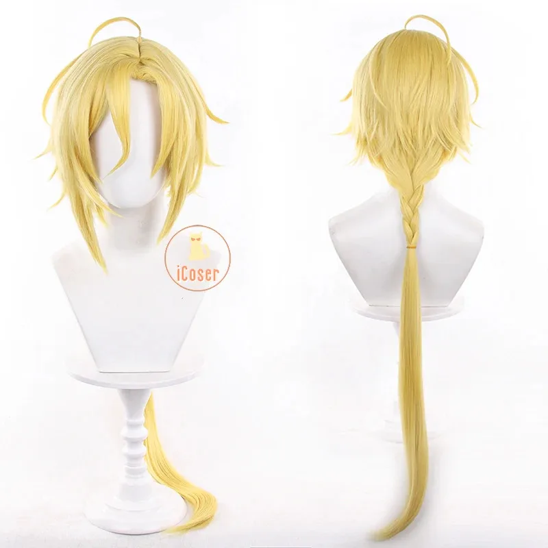 iCoser Zenless Zone Zero Hugo Косплей Парик Длинные Светлые Волосы Mockingbird Новый Эрайда Хьюго Влад Воронк Хэллоуин Вечеринка Женщины Мужчины