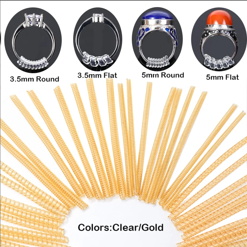 8/12Pcs  Tightener Ring Size Adjuster For Loose Ring Jewelry Guard Dropshipping Guard Tightener Reducer Resizing Tool