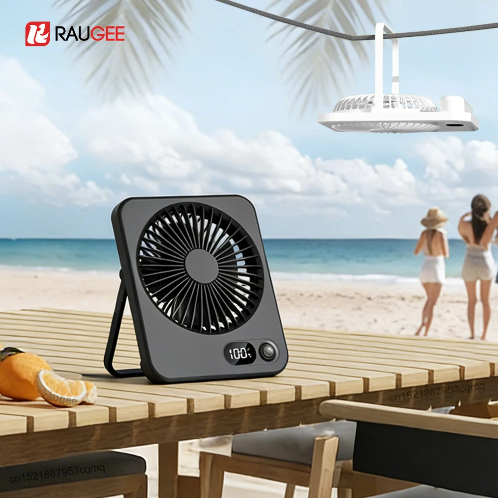 Tragbarer Mini-Ventilator, USB-Tischventilator, faltbare Tischventilatoren mit 5 Geschwindigkeiten, leistungsstarker Wind, wiederaufladbarer Wandventilator, kleine Campingventilatoren