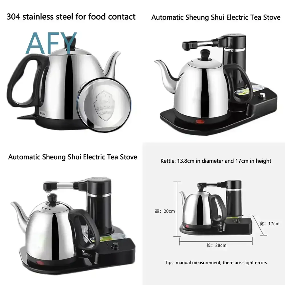 Electric Kettle for Home Appliances Household Tea Pot Set 1.0L Capacity 304 Stainless Steel Fast Boiling Safety Auto Off
