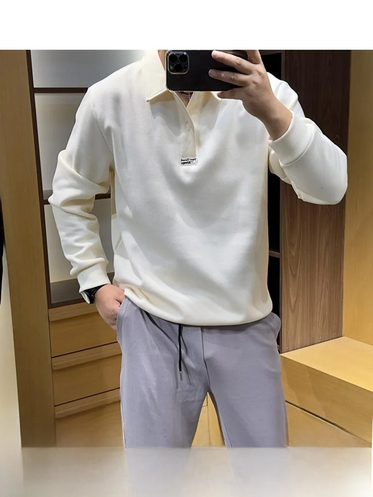 

Модная линия! Эле ошейник! Мужская осенняя модная повседневная свободная длинная толстовка с капюшоном све в стойке Youthful Sle