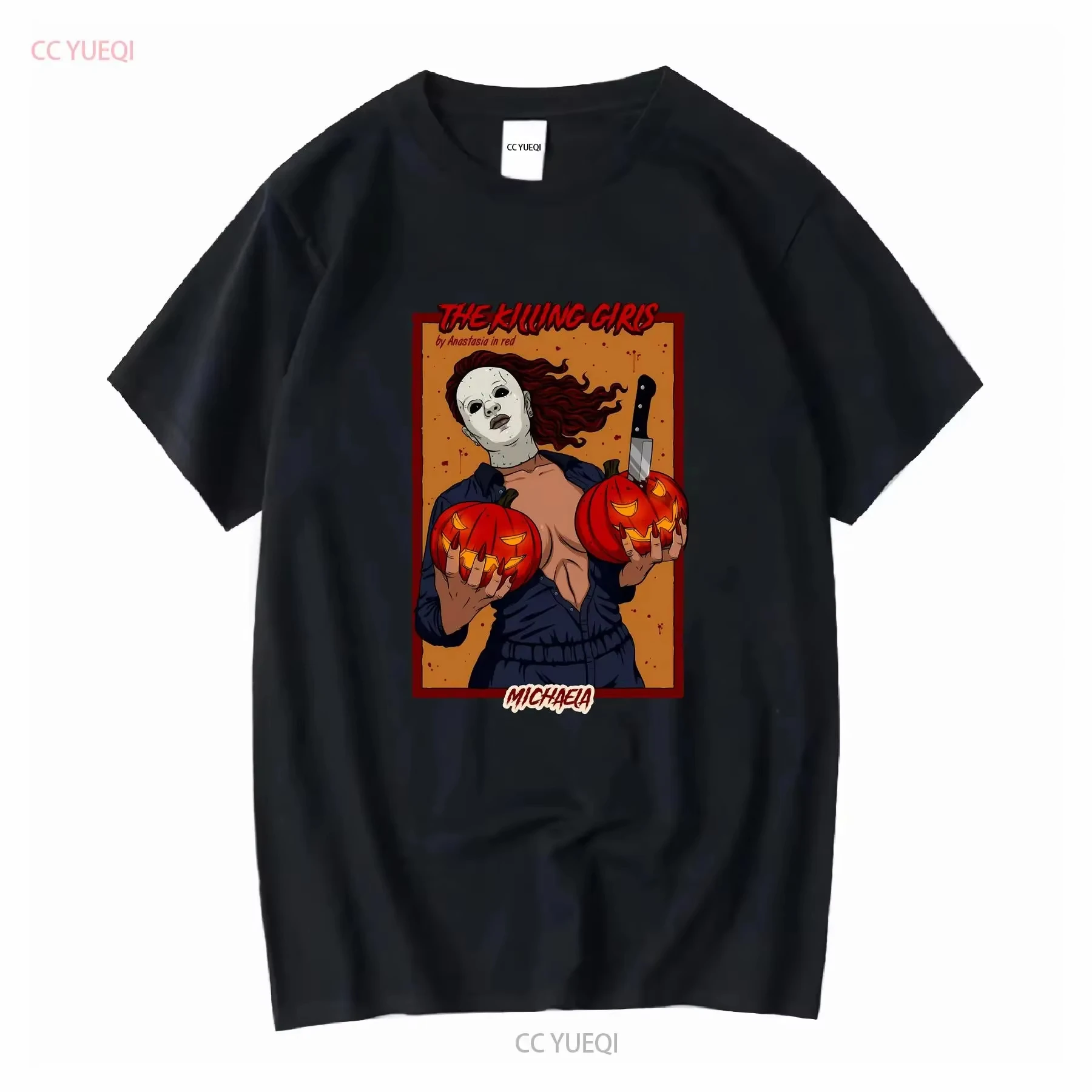 The Killing Girls Sexy Michaela Terror Horror Halloween T Shirt Vintage Washed Graphic Stylish Slightly Stretched