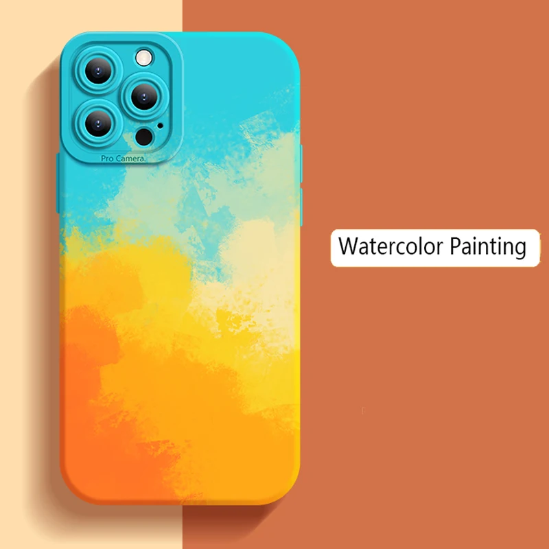 Watercolor Painting Phone Case For Xiaomi Poco F5 X5 X4 M4 F3 X3 Pro 5G Mi 13 12 11 12T 11T 10T 13T Pro Lite Soft Silicone Cover