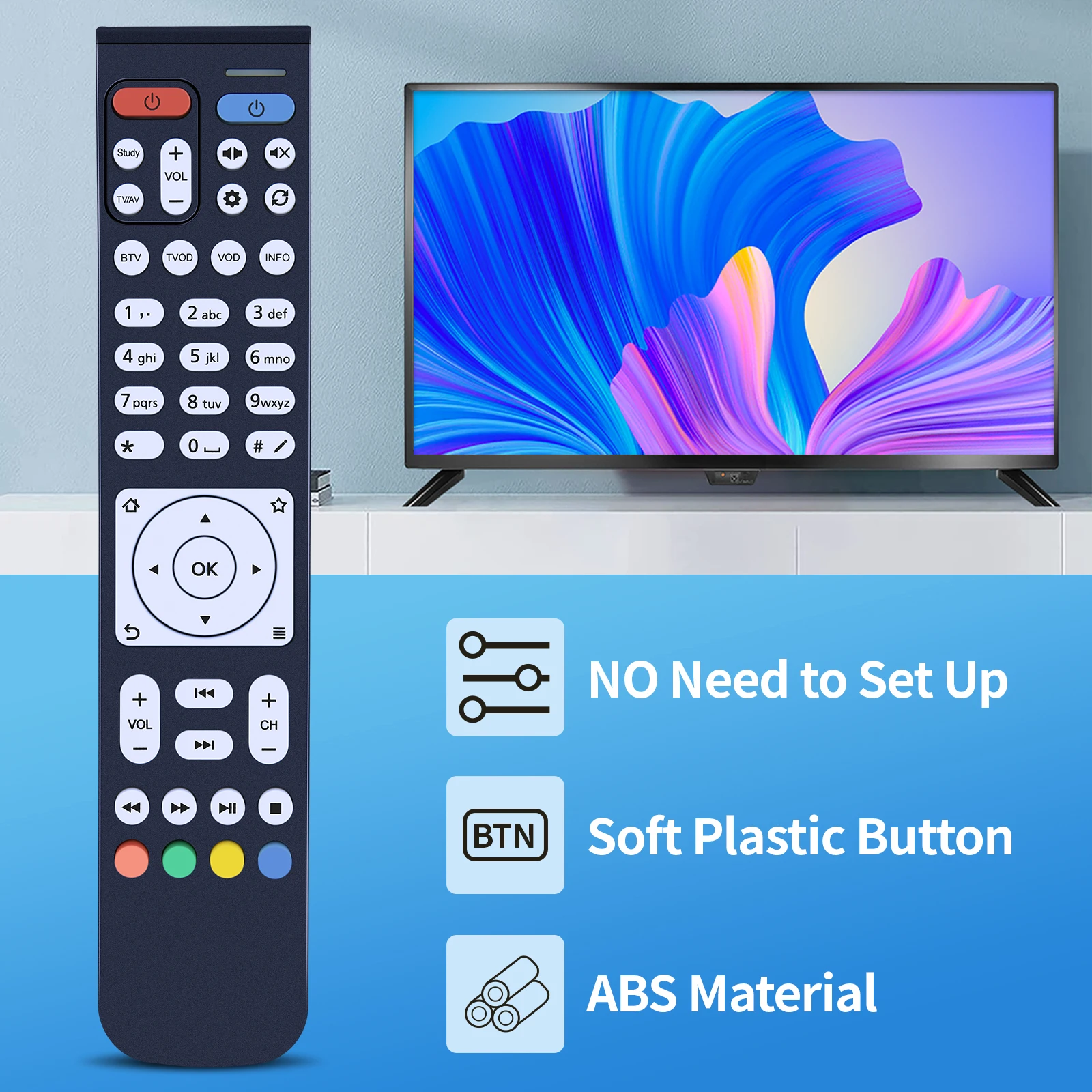 جهاز تحكم عن بعد لـ MYRETON STB ، huoy EC6108V9 ، TV BOX ، جديد