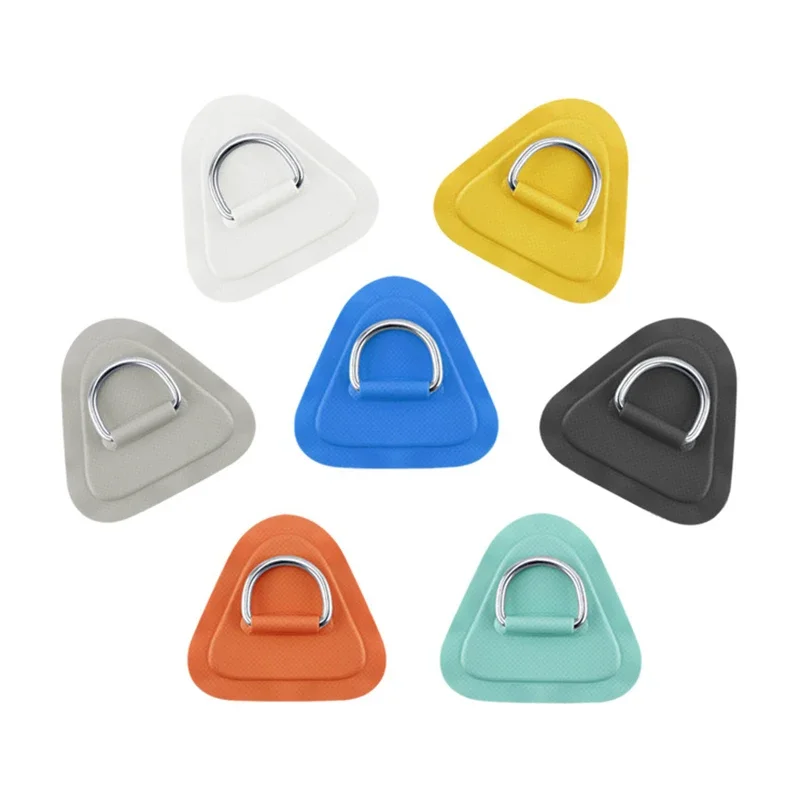 PVC+Stainless Steel Triangle D Ring Pad Patch Buckle for PVC Inflatable Boat Raft Dinghy Canoe Kayak Surfboard SUP Tie Down Rope