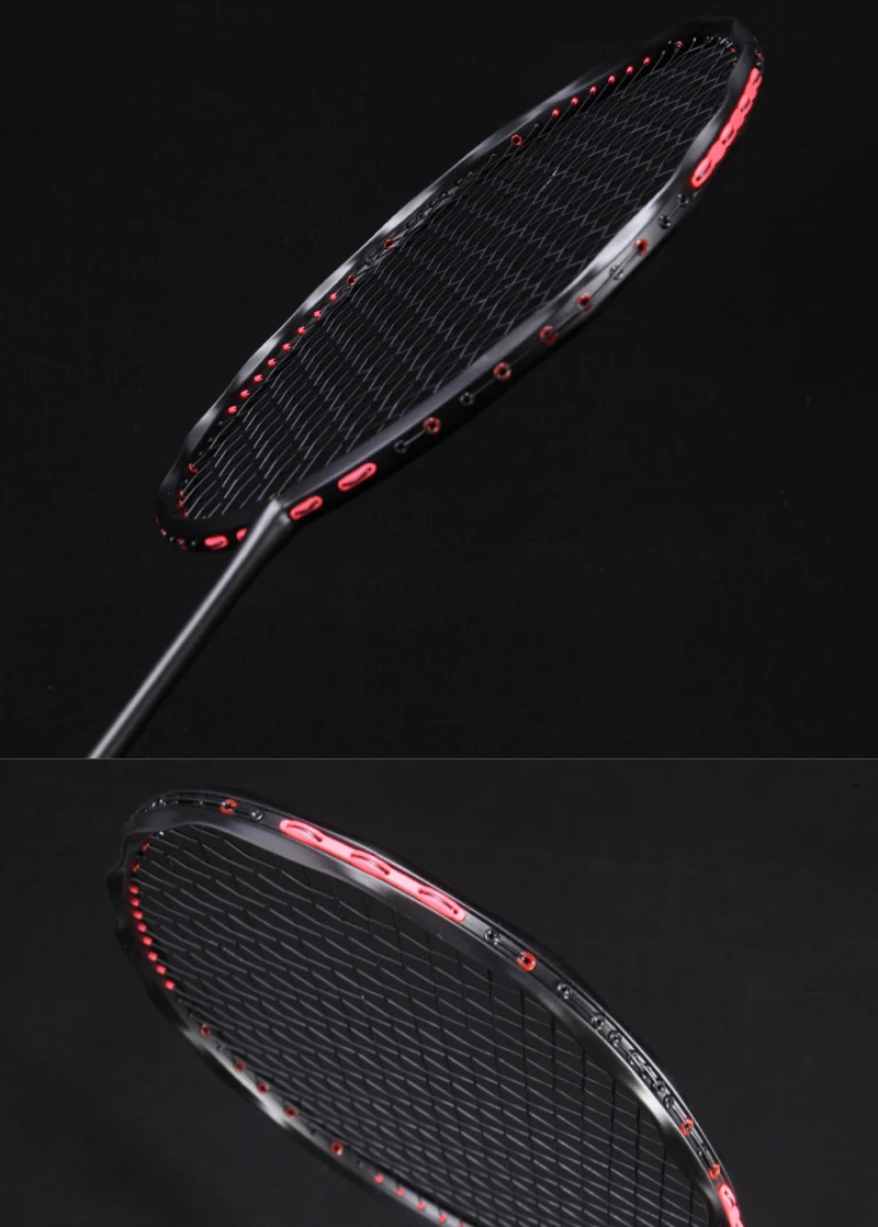 Alpsport MH-V5 5U 75g Gewellt Legal Original Maximal 38lbs Badmintonschläger aus 100% Vollkohlefaser mit Torsionsrahmen. Einsteiger-Schläger Profi-Schläger Premium-Schläger – Detail 11