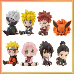 8pcs/set Anime Naruto Shippuden Hinata Sasuke Itachi Kakashi Gaara anime figure Q Version PVC Figures Toys Dolls Kid Gift